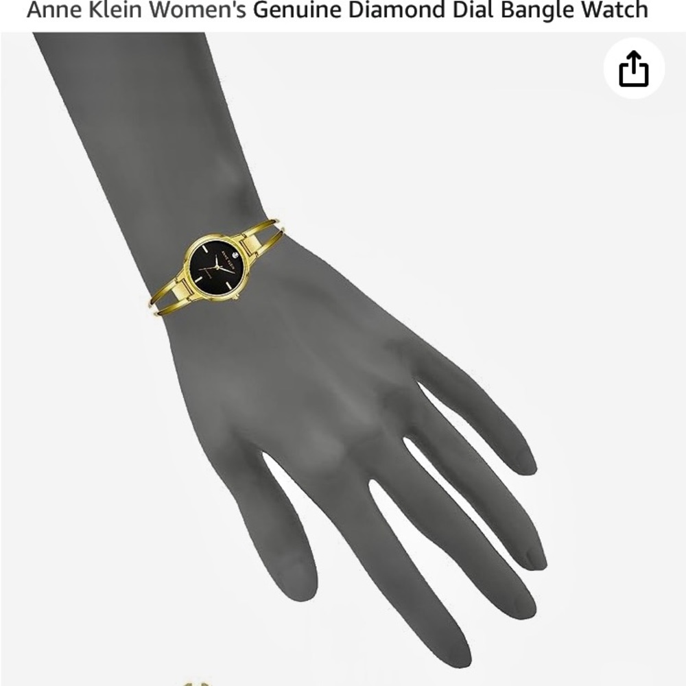 Anne Klein Women's Genuine Diamond Dial Bangle Watch NEW In Box - Picture 10 of 10